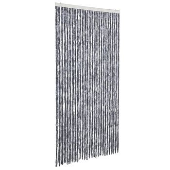 Cortina Mosquitera Chenilla Plateado 118x220 Cm Vidaxl