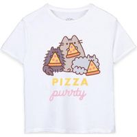 pusheen camiseta pizza purrty para nina