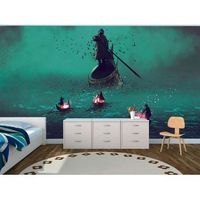 fotomural vinilo infantil barcas comic 600 x 300 cm