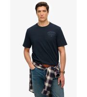 superdry para hombre m1012176a camiseta athletic essential marino s casual algodon manga corta