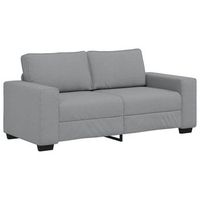 sofa de 2 plazas de tela gris claro 180x77x82 cm vidaxl