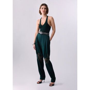 Liu Jo Pantalones Pantalones en satén con detalles en encaje para mujer