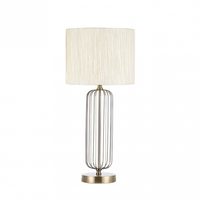 sobremesa mansonia 1xe27 cuero cpant beis 66x30x30 cm