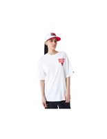 camiseta new era nba script oversized chicago bulls blanco unisex