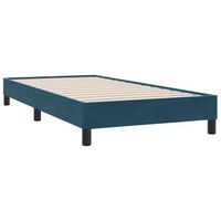 estructura de cama sin colchon terciopelo azul oscuro 90x210 cm vidaxl