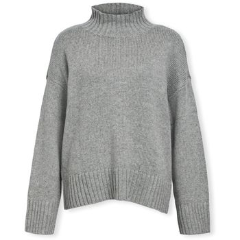 Object Jersey Noos Agnes LO Knit - Medium Grey Melange para mujer