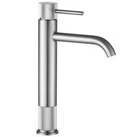 grifo de lavabo rea lungo stripe high brush steel 16 x 12 x 30 cm