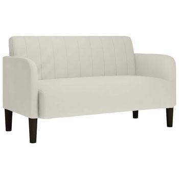 Sofá Loveseat Terciopelo Crema 109 Cm Vidaxl