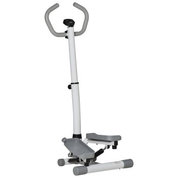 HOMCOM Stepper Entrenador en Casa con Pantalla LCD Velocidad Ajustable Metal ABS 55 x 53 x 118-128 cm   Aosom España
