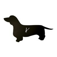 wagging tail dog clock in dachshund