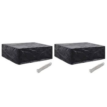 Fundas De Muebles De Jardín 2 Uds | Cubiertas Muebles Jardín 8 Ojales 250x210x90 Cm Cfw32030