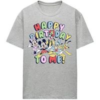mickey mouse and friends camiseta happy birthday to me para mujer