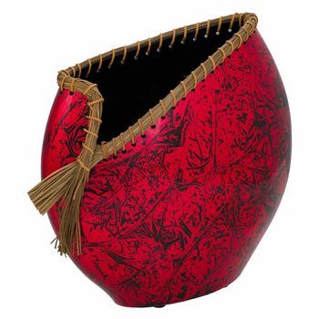 Jarrón De Cerámica Rojo 35x14,5x36