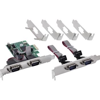 Tarjeta de interfaz InLine 76619E PCIe RS-232 4 puertos 921,6 Kbit/s ESD ±15 kV