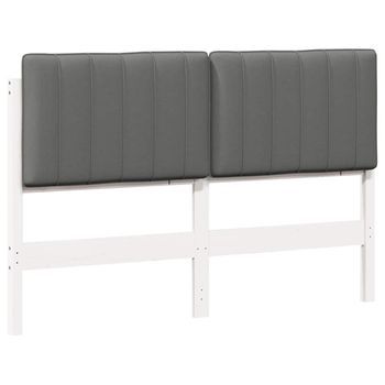 Cabecero，panel De Cabecero Tapizado Y Gris Claro 140 Cm Madera De Pino Macizo