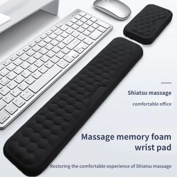 Almohadilla para reposamuñecas para teclado y ratón, espuma viscoelástica, soporte para reposamanos, cojín ergonómico para muñeca, espuma viscoelástica para ordenadores portátiles