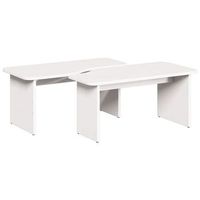 mesa de centro 100x69x355 cm madera - blanco
