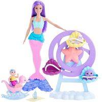 figurita barbie dreamtopia con muneca sirena