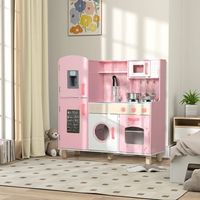 cocina de juguete para ninos 3 anos con luz y sonido rosa aiyaplay