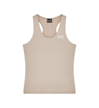 EA7 para mujer. 7W001147_AF12945 Camiseta de tejido técnico Natural Ventus7 marrón (XXL), Deportivo, Sin mangas / Tirantes, Poliéster Recicl