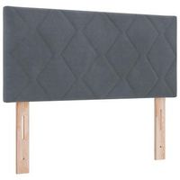 cabeceropanel de cabecero led gris oscuro 100 cm terciopelo