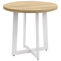 mesa de comedor 80x80x75 cm roble