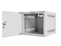 armario lanberg mural rack 10 4u280x310 flat pack silver puerta cristal