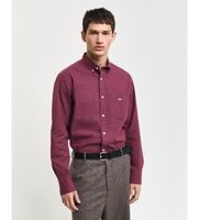 gant para hombre 3240160 camisa regular fit con microestampado burdeos xl casual algodon manga larga