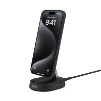 cargador inalambrico belkin boostcharge pro wia008vfbk qi2 15w negro plegable