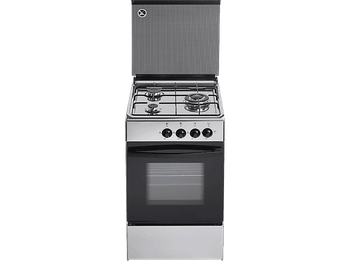 Cocina a gas - Jocel JFG3 007599, Gas butano, 3 quemadores, Horno de butano 54 l, Inox