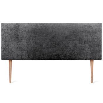 Dhome Cabecero De Lana Natural 160x115cm Con Patas Camas 150/160 - Gris Oscuro