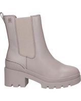 de tommy hilfiger fw0fw07761 leather mid heel boot pkb smooth taupe