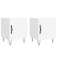 mesitas de noche 2 uds madera de ingenieria blanco 40x40x50 cm vidaxl