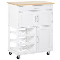 carro de cocina 67x37x87 cm blanco