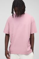 camiseta basica oversize con cuello extendido pink