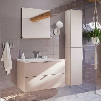 Conjunto de muebles lavabo individual paneles de melamina y de mdf