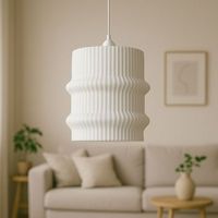 lampara de techo modelo terra blbb blanco  cable de seda trenzado blanco embellecedor floron de techo blanco luz led e27