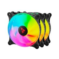 refrigeracion aire savio argb 120mm pwm pack 3 uds blast 1800rpm 25db 4-pin
