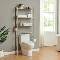 mueble de bano sobre el inodoro ljukhobro metal 164x64x20cm - gris encasa