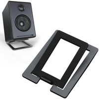 base de soporte de sonido de escritorio material de acero al carbono absorcion de impactos y calidad de sonido mejorada soporte de altavoz para computadora