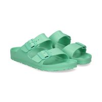birkenstock sandalias planas mujer - verde talla 37n