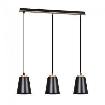 Regleta de techo lasso negro (3 luces)