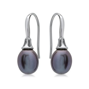 Pendientes perlas brillantes plata 925