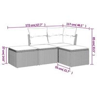 conjunto de sofa exterior con cojines juego de cuatro piezas