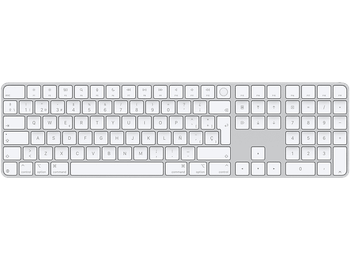 Apple Magic Keyboard, Con Touch ID y teclado numérico, Teclas Blancas, Español, Bluetooth, Blanco