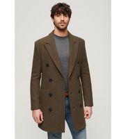 superdry para hombre m5011885a abrigo town merchant store marron verdoso s casual lana manga larga