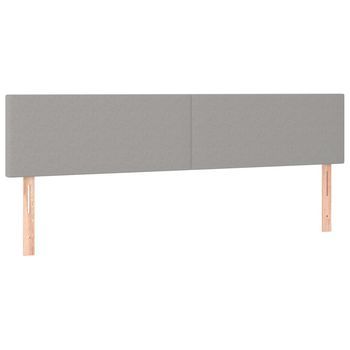 Cabeceros 2 Unidades De Tela Gris Claro 100x5x78/88 Cm