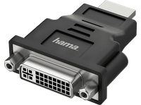 adaptador hdmi a dvi - hama 00200339 de conector enchufe dvi-d transmision 4k ultra hd negro