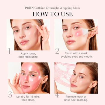 Medicube Cosmética Facial Pdrn Pink Caffeine Overnight Wrapping Mask Mascarilla Facial Antifatiga - Reafirmante
