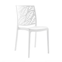 conjunto de 6 sillas de resina para interior o exterior blancas
